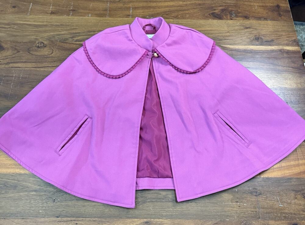 Janie and Jack Disney Frozen Anna Cape in Magenta Size 5/6